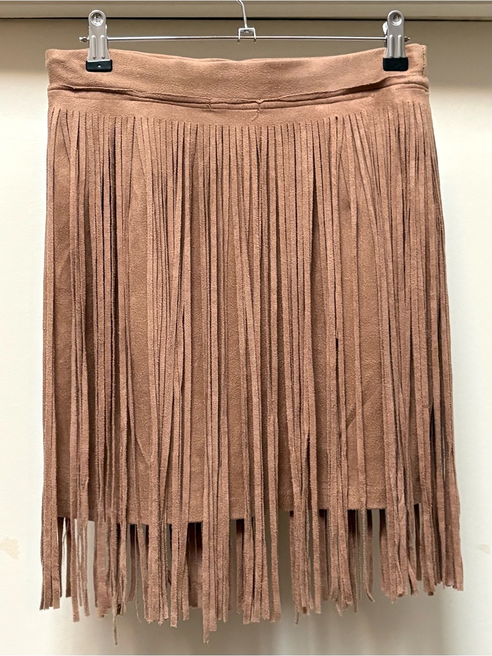 Farnia Western Fringe Faux Suede Mini Skirt Long Fringe S/M - Picture 4 of 6